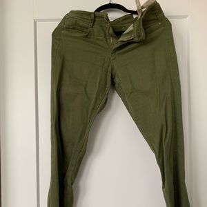 Zara forest green colored jeans